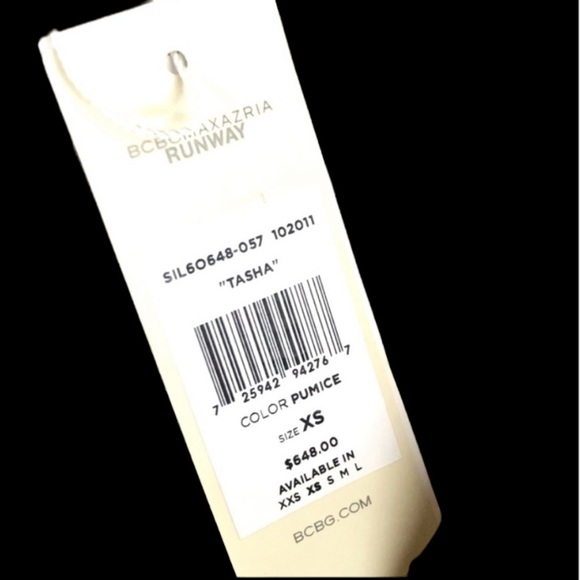 Runway $648 SILK XS Ivory BCBGMAXAZRIA Dress ‘Tasha’ Prom Wedding Evening - Picture 5 of 7